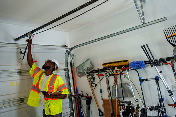 Professional Garage Door Maintenance technician working in Ridgefield Park, NJ